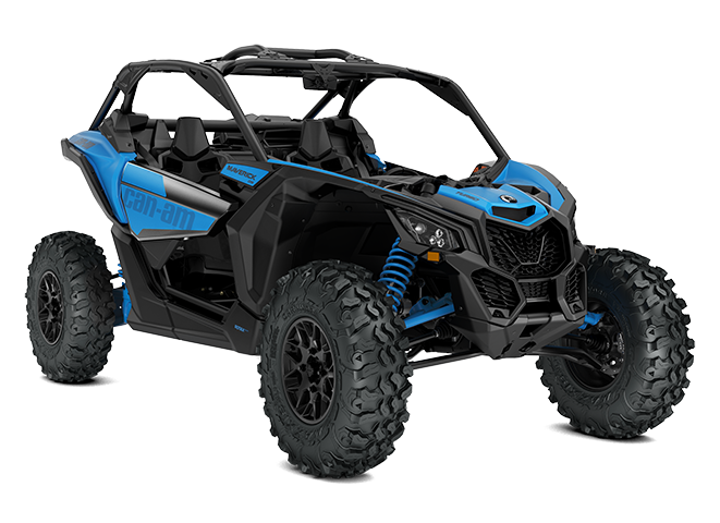 ORV SSV MY22 MaverickX3 DS Turbo Octane Blue SKU0009DNC00 Studio 34FR NA